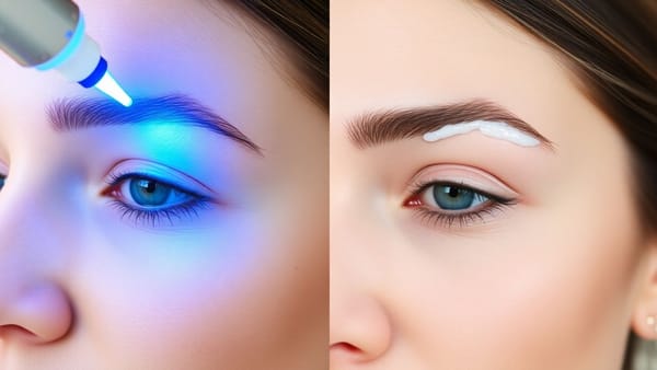 Despigmentação de sobrancelha a laser vs química: prós e contras